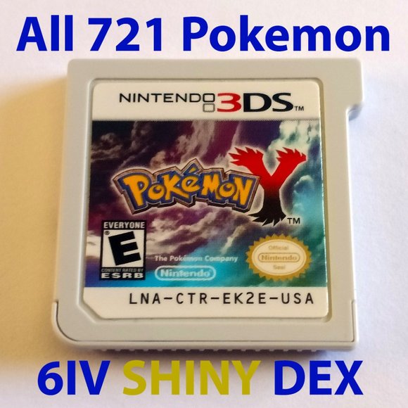 Pokemon Y Unlocked 3DS Game All 721 Pokemon Shiny, 6IV Online